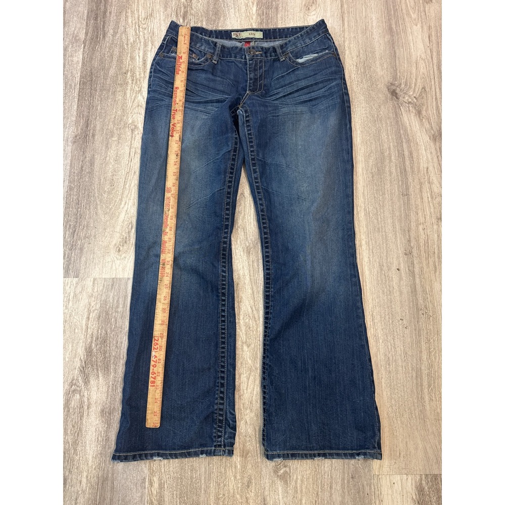 Women’s Dark Wash Bootcut Jeans - Blue - Picture 2 of 9